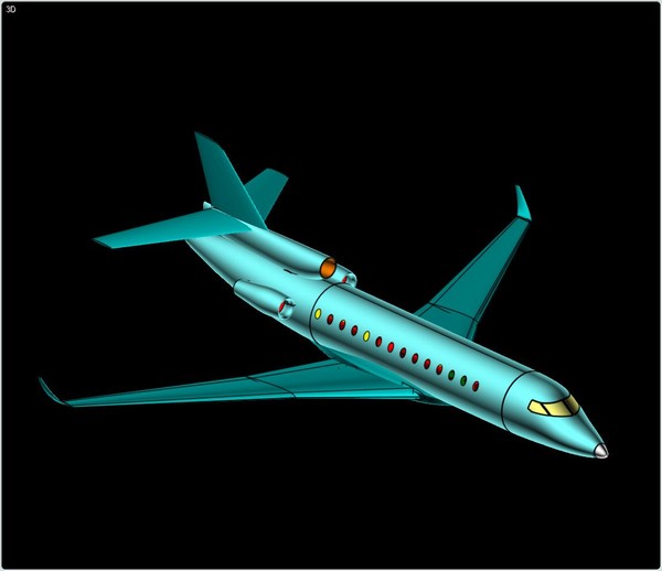 3d falcon 7x assembly model - Falcon 7X 3D Assembly Model by RodgerSaintJohn