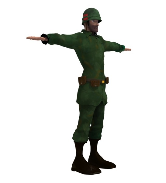 3d world war usa soldier model - Soldier WW2 by robman88