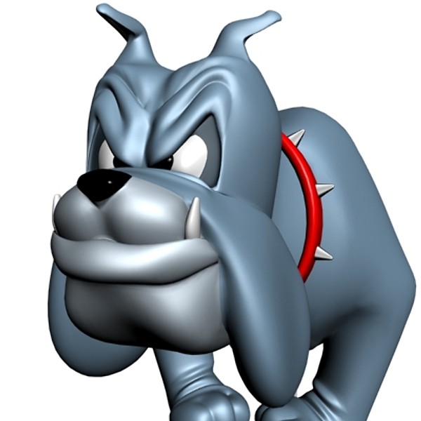 3d cartoon bulldog - Crazy dog cartoon 3D by supercigale