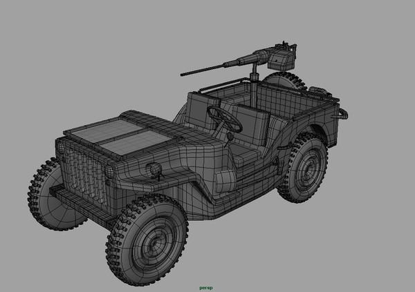 willy jeep ww2 3d model - Willys Jeep WW2 by robman88
