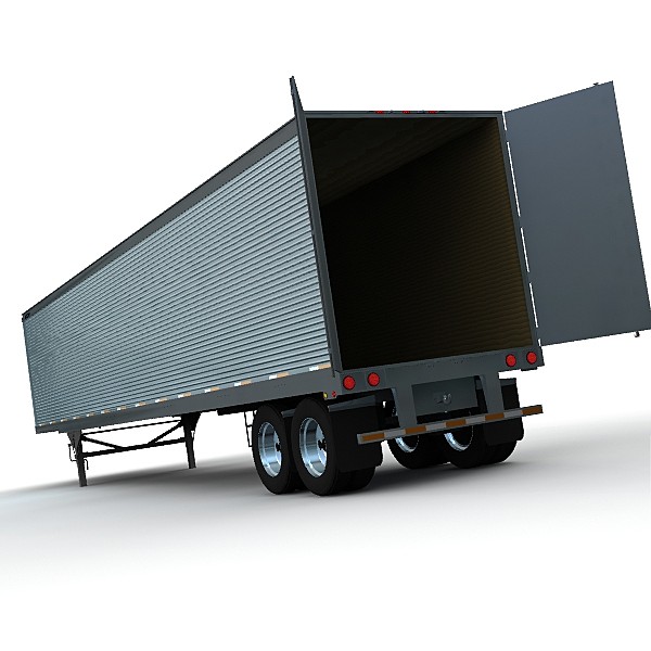 53ft van trailer truck 3d model - Great Dane Classic freight 53ft van by bansheewoj