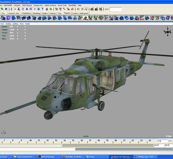 mh60g pavehawk max - MH60G Pavehawk VRAY... by ES3DStudios