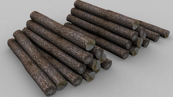sliced tree max - Sliced tree/Wood pile... by machin3d