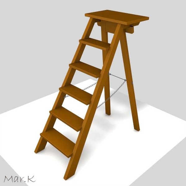 library steps 3d 3ds - Library steps... by Mar.K