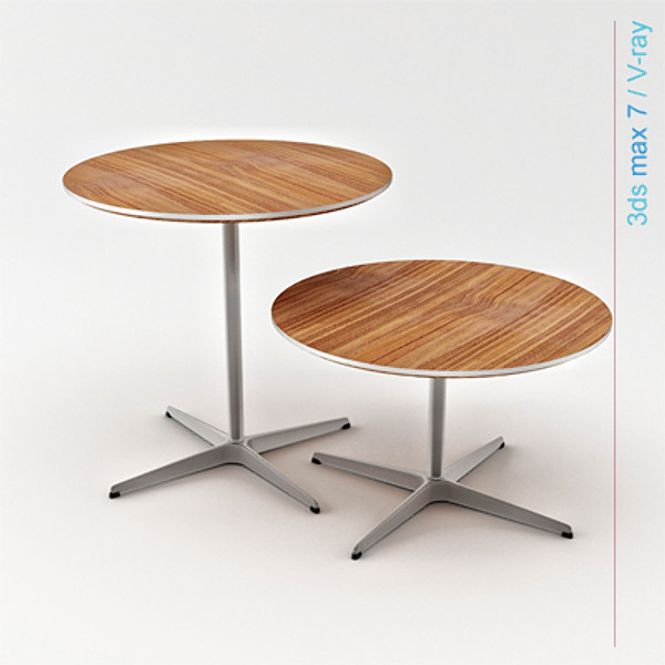 arne jacobsen tables base max - circular table 4 star pedestal base ( 2 tables )... by Lajhar 
