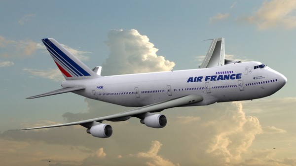 b747-200 air france 3d max - B747-200 by ali2128