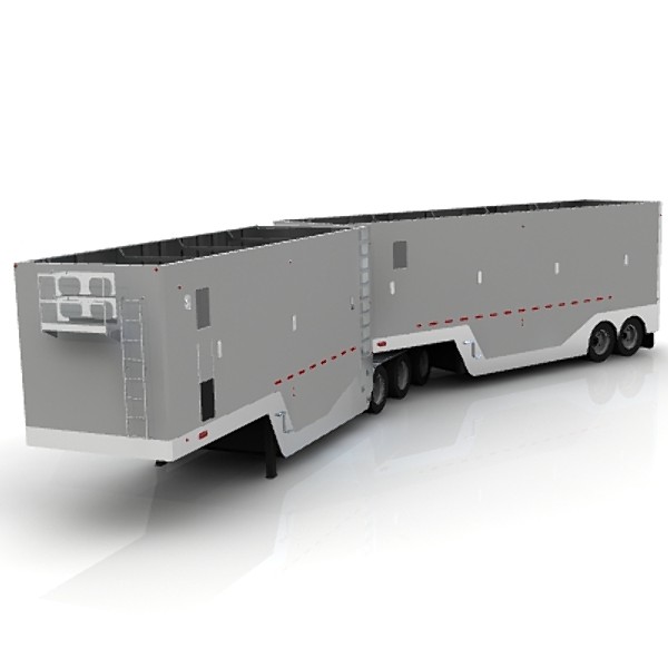 chip van b-train 3d model - Tycrop Chip van B-train trailers by bansheewoj