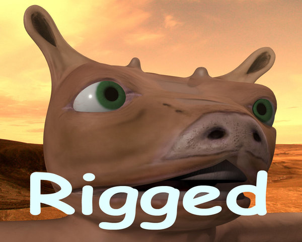 maya character rigged - Puckmaren, little nice alien - Rigged by daniel4d