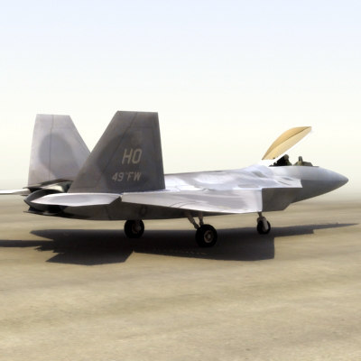 3ds f22a raptor f-22 fighter - F22A Raptor 3DModel... by ES3DStudios