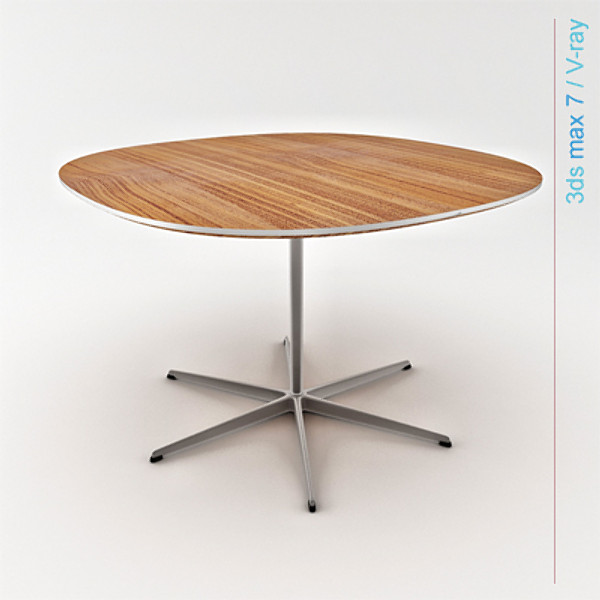 arne jacobsen tables dxf - super-circular 6 star leg by lajhar