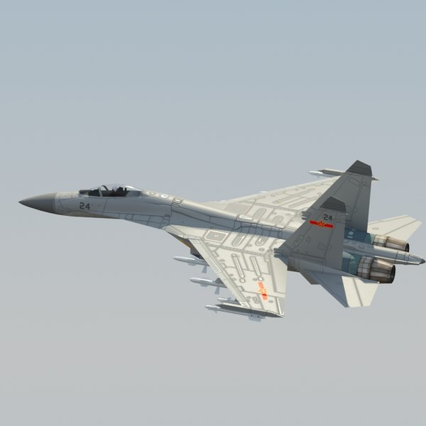 3d plaaf flanker fighter model - J11 Flanker 3DModel... by ES3DStudios