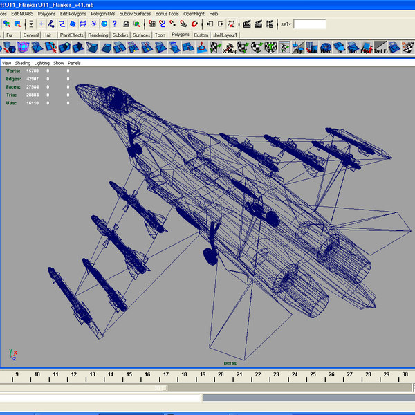 3d plaaf flanker fighter model - J11 Flanker 3DModel... by ES3DStudios