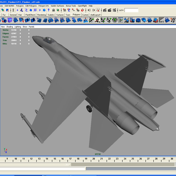 3d plaaf flanker fighter model - J11 Flanker 3DModel... by ES3DStudios