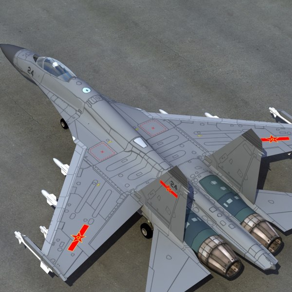 3d plaaf flanker fighter model - J11 Flanker 3DModel... by ES3DStudios