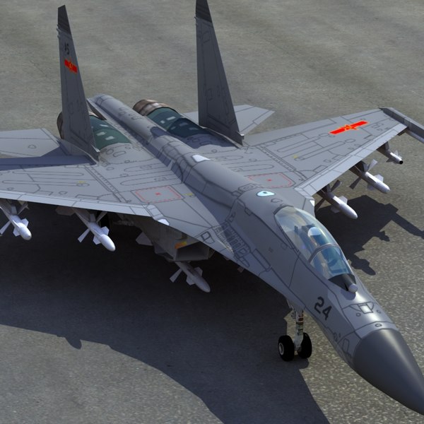 3d plaaf flanker fighter model - J11 Flanker 3DModel... by ES3DStudios