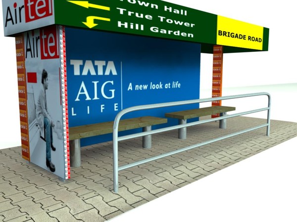 3ds max city bus stop - Bus-stop by Rajeevkv