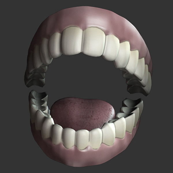 teeth tongue 3ds - Teeth & Tongue by Gra_Gra_74