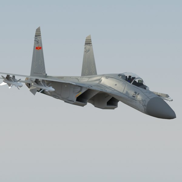 3d plaaf flanker fighter model - J11 Flanker 3DModel... by ES3DStudios
