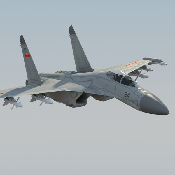 3d plaaf flanker fighter model - J11 Flanker 3DModel... by ES3DStudios