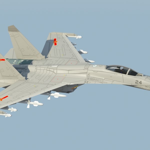 3d plaaf flanker fighter model - J11 Flanker 3DModel... by ES3DStudios