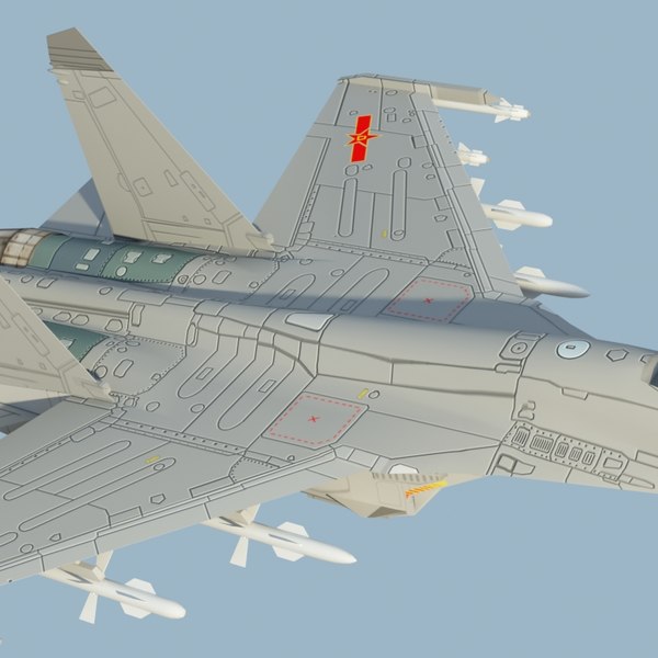 3d plaaf flanker fighter model - J11 Flanker 3DModel... by ES3DStudios