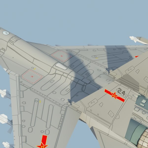 3d plaaf flanker fighter model - J11 Flanker 3DModel... by ES3DStudios