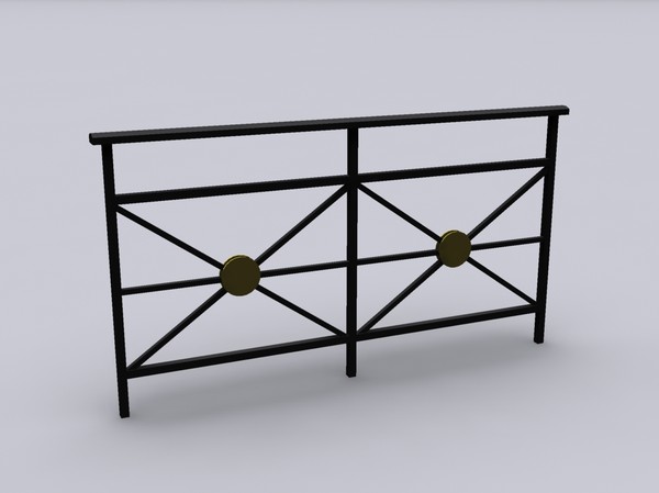 3ds max modular pedestrian barrier - Pedestrian barrier by file404