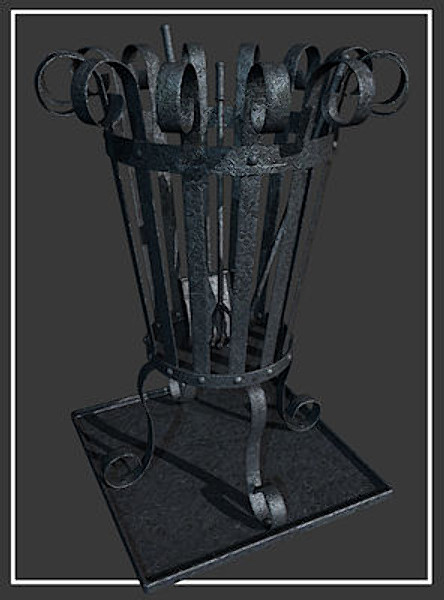 gothic stand 3d max - Fire stand by vitaloverdose