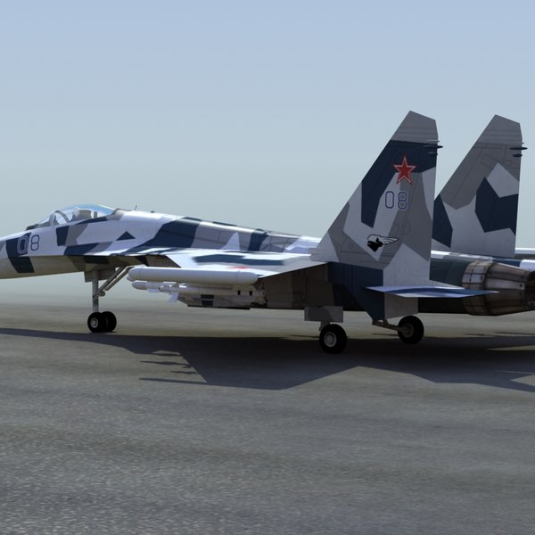 3d su35 flanker - Su35 Flanker SplinterCamo by ES3DStudios