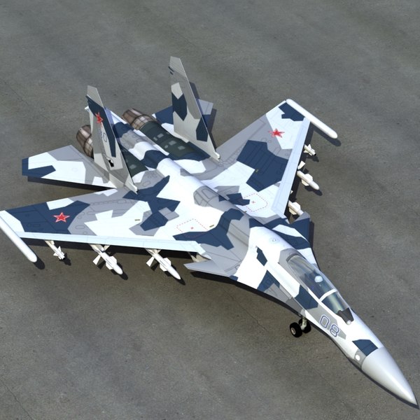 3d su35 flanker - Su35 Flanker SplinterCamo by ES3DStudios