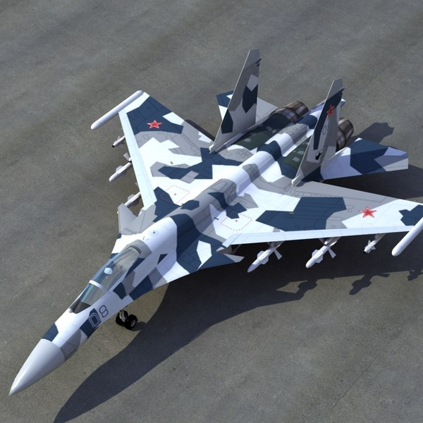 3d su35 flanker - Su35 Flanker SplinterCamo by ES3DStudios