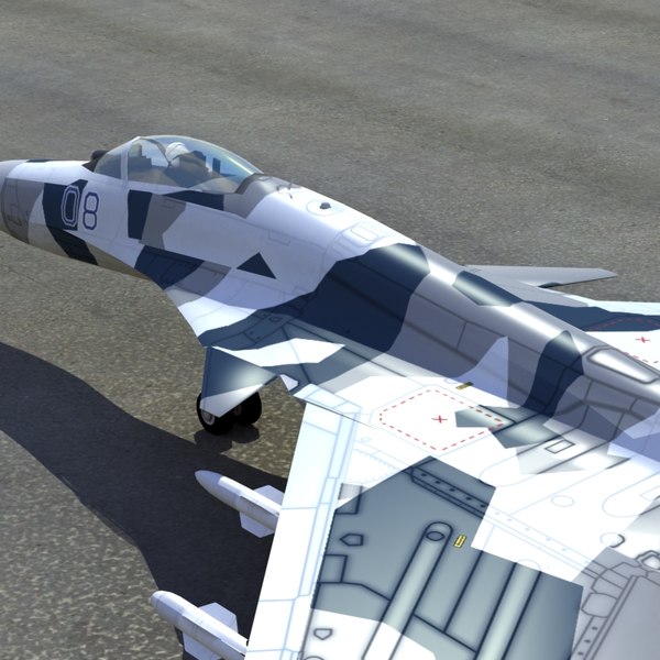 3d su35 flanker - Su35 Flanker SplinterCamo by ES3DStudios