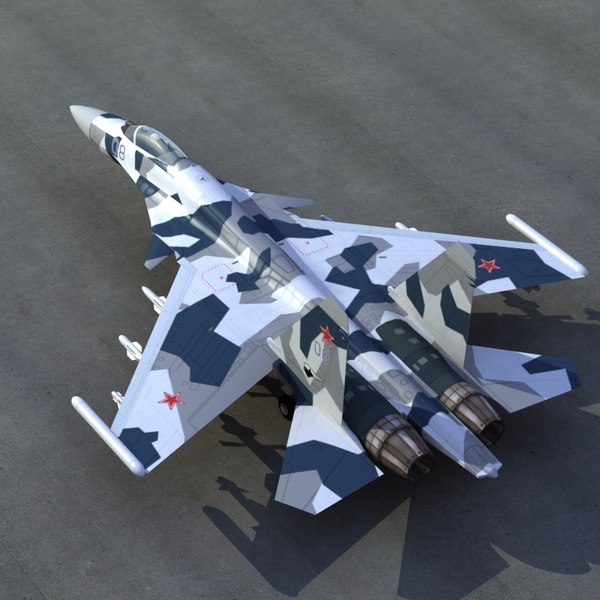 3d su35 flanker - Su35 Flanker SplinterCamo by ES3DStudios