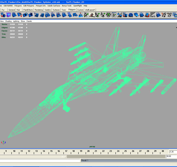 3d su35 flanker - Su35 Flanker SplinterCamo by ES3DStudios