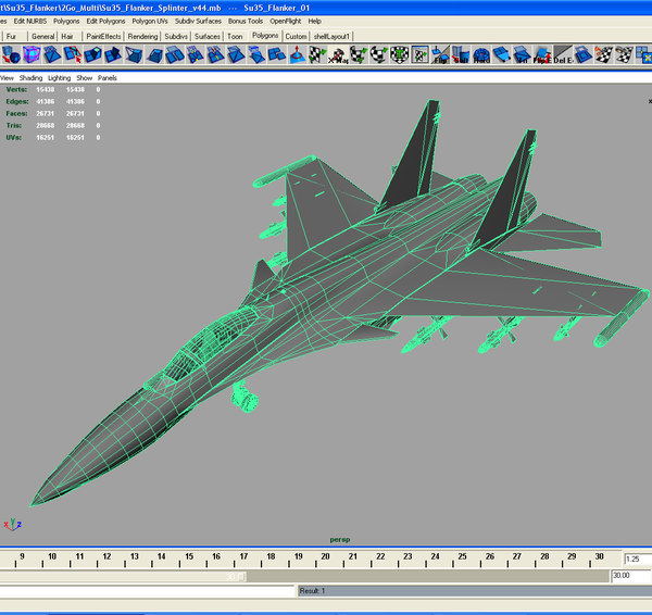 3d su35 flanker - Su35 Flanker SplinterCamo by ES3DStudios