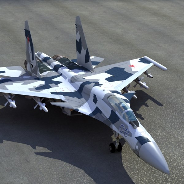 3d su35 flanker - Su35 Flanker SplinterCamo by ES3DStudios