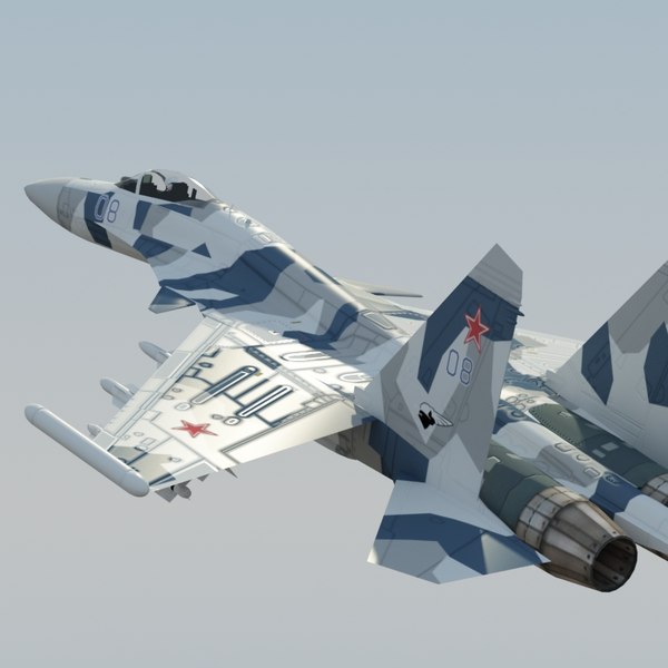 3d su35 flanker - Su35 Flanker SplinterCamo by ES3DStudios