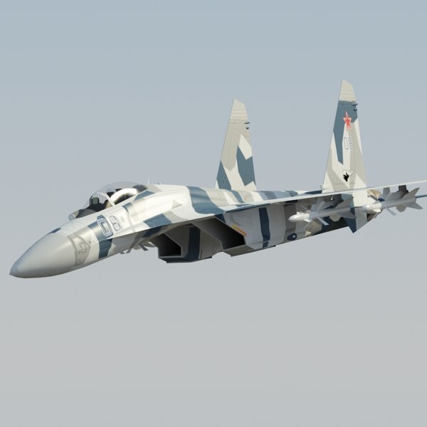 3d su35 flanker - Su35 Flanker SplinterCamo by ES3DStudios