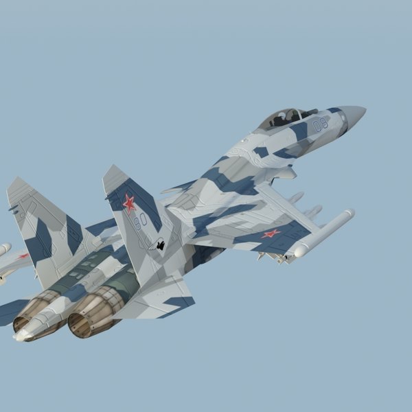 3d su35 flanker - Su35 Flanker SplinterCamo by ES3DStudios