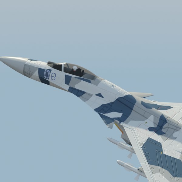 3d su35 flanker - Su35 Flanker SplinterCamo by ES3DStudios