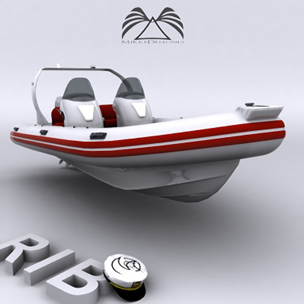 3d rigid inflatable boat - Rigid Inflatable Boat 04 by MikkeDeMonia