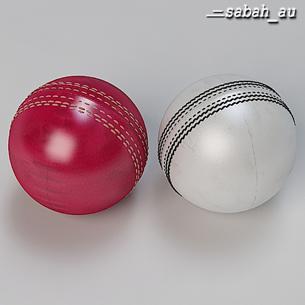 balls stitches leather 3d model - Cricket Ball by sabah_au