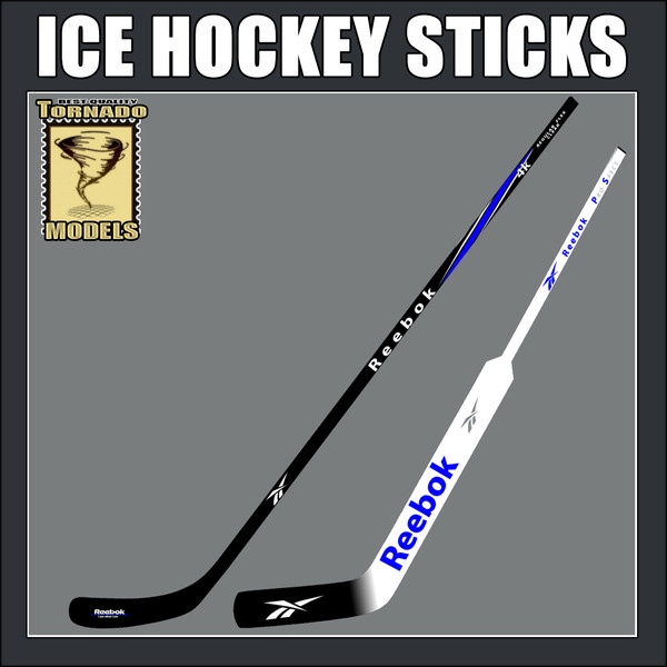 ice hockey sticks 3d model - Ice Hockey Sticks... by Tornado Studio