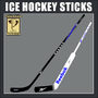 ice hockey sticks 3d model