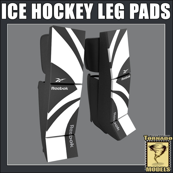maya ice hockey - leg - Ice Hockey - Leg Pads by Tornado Studio