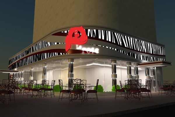 3d street shop - Street coffee shop by Ralf128