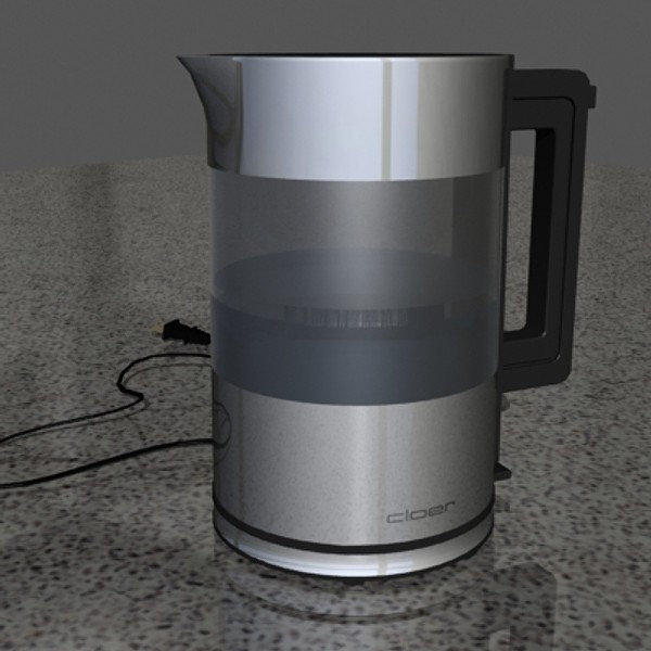 3d electric kettle model - Electric Kettle by mostlysquare