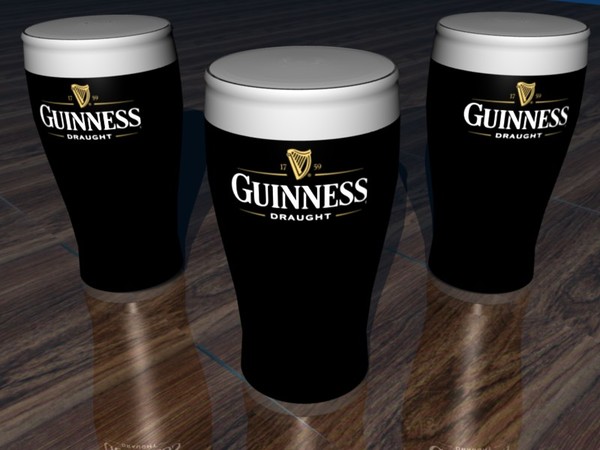 glass guinness 3d blend - A Glass Of Guinness by guardian2010