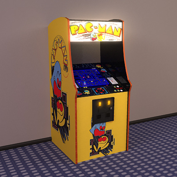 3d classic pac man arcade - Pac Man Arcade Game by My3DGuy