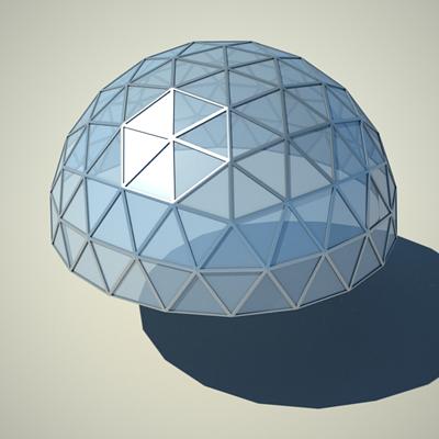 3d truss dome cupola model - Truss_07_dome cupola by bihoreanul